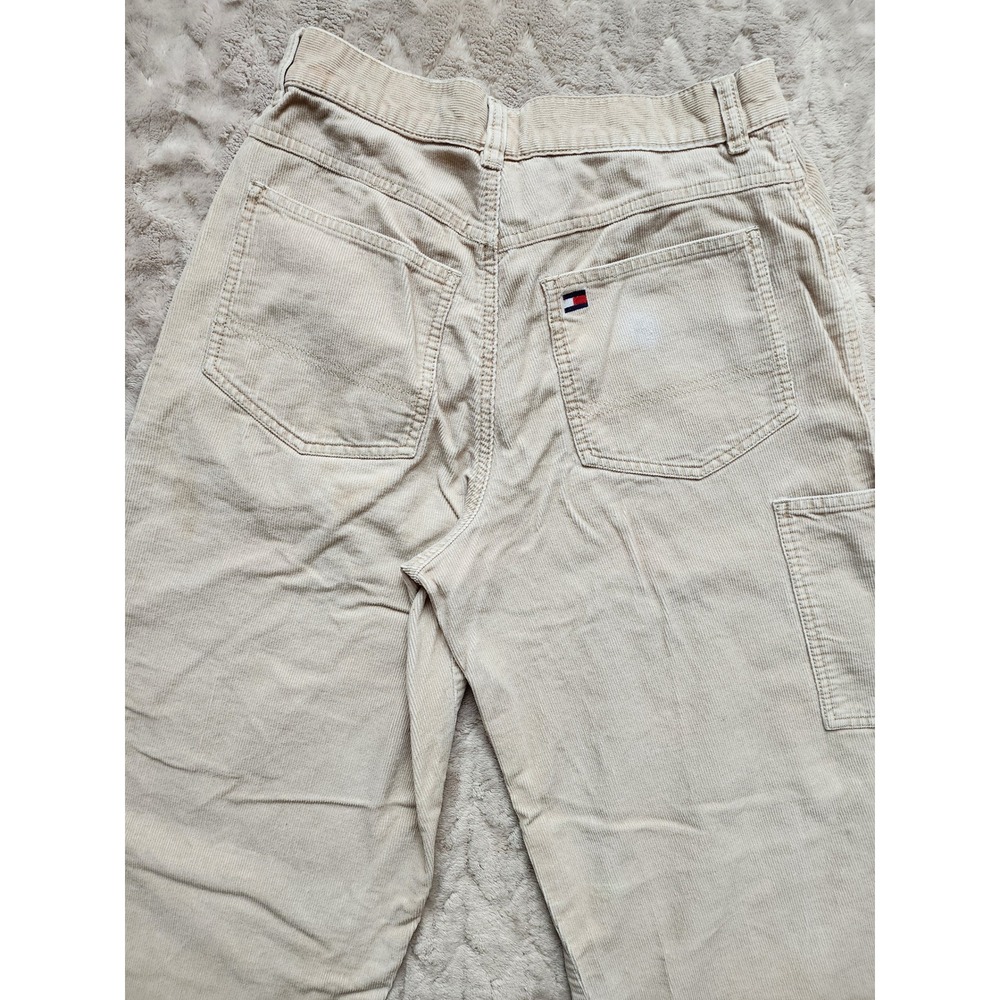 Tommy Hilfiger Kids Vintage Corduroy Carpenter Pants Tan Beige Size 16 Skater